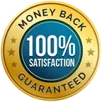 100% satisfaction guaranteed badge